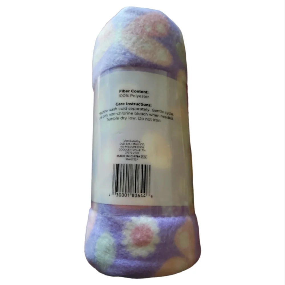 NWT Comfort Bay Butterfly Pastel Sky Blue Plush Throw Blanket 50